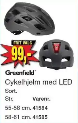 Harald Nyborg Greenfield Cykelhjelm med LED tilbud
