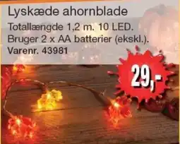 Harald Nyborg Lyskæde ahornblade tilbud