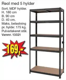 Harald Nyborg Reol med 5 hylder tilbud