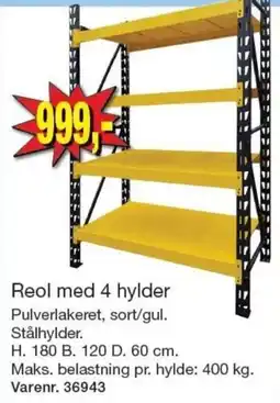 Harald Nyborg Reol med 4 hylder tilbud