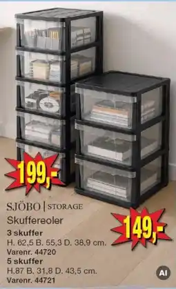 Harald Nyborg Sjöbo storage skuffereoler tilbud