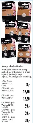 Harald Nyborg Duracell knapcelle batterier tilbud