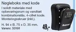 Harald Nyborg Rockfort nøgleboks med kode tilbud