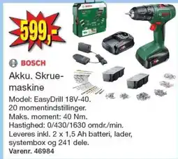 Harald Nyborg Bosch Akku. Skruemaskine tilbud