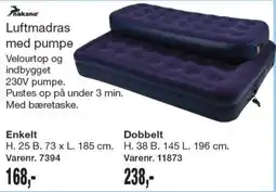Harald Nyborg nakano luftmadras med pumpe tilbud