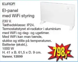 Harald Nyborg Eurom el-panel med wifi styring tilbud