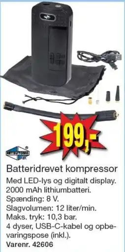 Harald Nyborg Mitsutomoir Batteridrevet kompressor tilbud