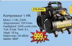 Harald Nyborg Stanley kompressor 1 hk tilbud