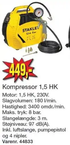 Harald Nyborg Kompressor 1,5 Hk tilbud