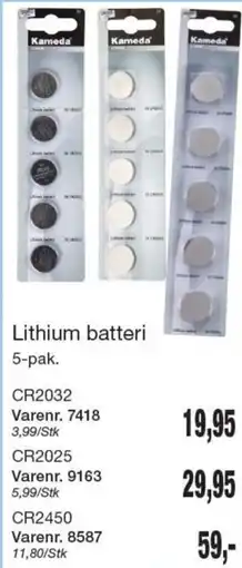 Harald Nyborg Kameda Lithium batteri tilbud
