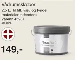 Harald Nyborg Saga basic vådrumsklæber tilbud
