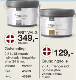 Harald Nyborg Saga basic gulvmaling tilbud