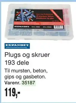 Harald Nyborg Plugs og skruer 193 dele tilbud