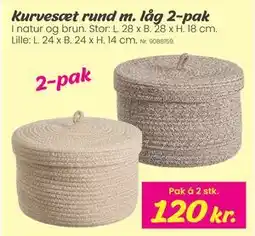 Hi five Kurvesæt rund m. låg 2-pak tilbud