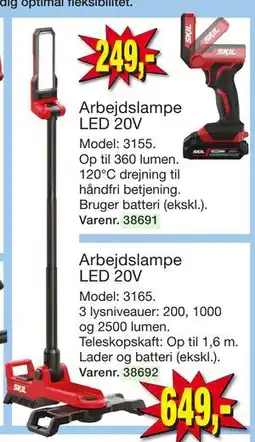 Harald Nyborg Arbejdslampe LED 20V tilbud