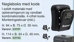 Harald Nyborg Nøgleboks med kode tilbud