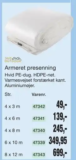 Harald Nyborg Armeret presenning tilbud