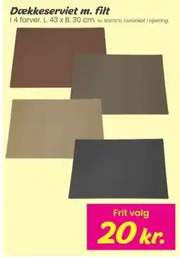 Hi five Dækkeserviet m. filt tilbud