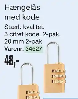 Harald Nyborg Hængelås med kode tilbud