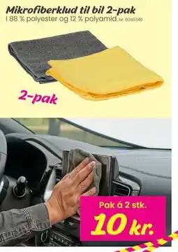 Hi five Mikrofiberklud til bil 2-pak tilbud