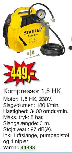 Harald Nyborg Kompressor 1,5 HK tilbud