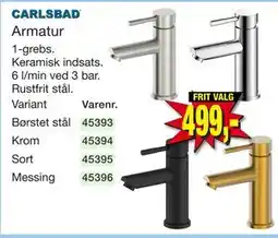 Harald Nyborg CARLSBAD Armatur tilbud