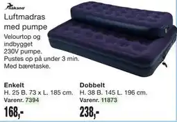 Harald Nyborg Luftmadras med pumpe tilbud
