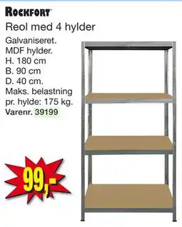 Harald Nyborg Reol med 4 hylder tilbud