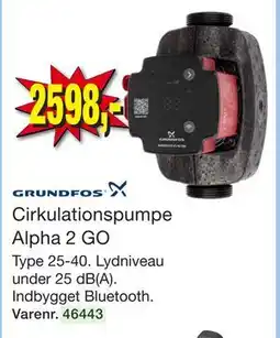 Harald Nyborg GRUNDFOS Cirkulationspumpe Alpha 2 GO tilbud