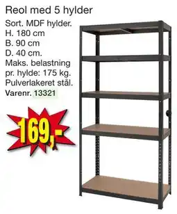 Harald Nyborg Reol med 5 hylder tilbud