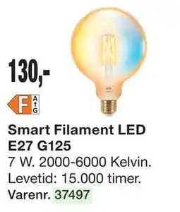 Harald Nyborg Smart Filament LED E27 G125 tilbud