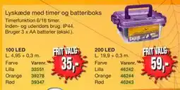 Harald Nyborg Lyskæde med timer og batteriboks tilbud