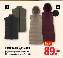 Lidl ESMARA MEN/ESMARA Letvægtsvest tilbud