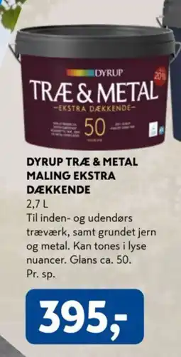 Davidsen Dyrup træ & metal maling ekstra dækkende tilbud