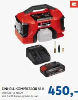 Davidsen Einhell kompressor 18 v tilbud