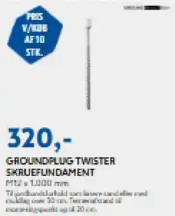 Davidsen Groundplug Twister skruefundament tilbud