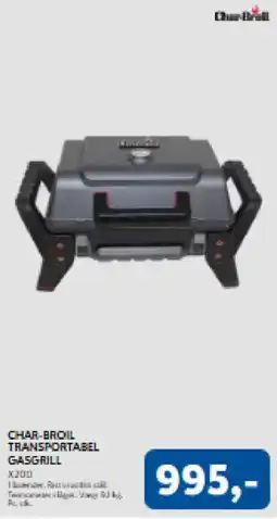 Davidsen Char-Broil transportabel gasgrill x200 tilbud
