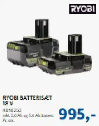 Ryobi batterisæt 18 v