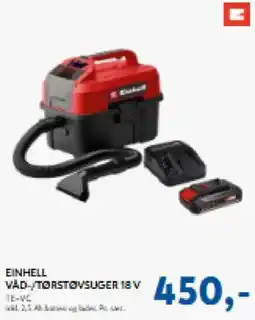 Davidsen Einhell Våd-/tørstøvsuger 18 V tilbud