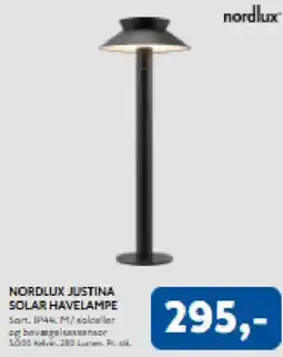 Davidsen Nordlux Justina solar havelampe tilbud