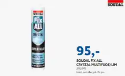 Davidsen Soudal fix all crystal multifuge/lim tilbud