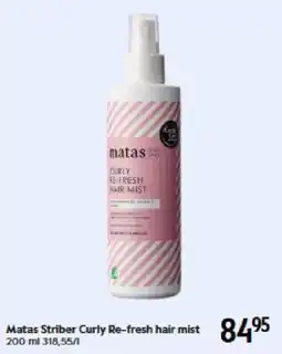 Matas Matas Curly Re-fresh hair mist tilbud