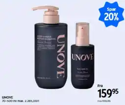 Matas Unove deep damage repair shampoo silk hair oil tilbud