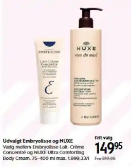 Matas Embryolisse og NUXE tilbud