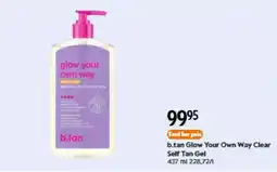 Matas b.tan glow your own way clear self tan gel tilbud