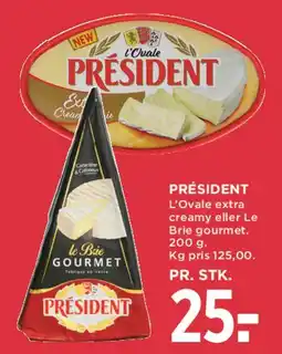 MENY Président (L'Ovale / Le Brie) tilbud