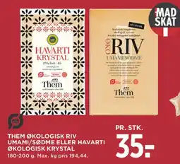 MENY Them økologisk - Riv Umami/Sødme eller Havarti Økologisk Krystal tilbud