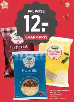 MENY Karolines Køkken / Arla - Revet ost (flere varianter) tilbud