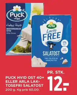 MENY Puck Hvid Ost 40+ / Arla Laktosefri Salatost tilbud