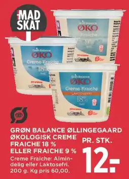 MENY Grøn Balance Øllingegaard Økologisk Creme Fraiche tilbud